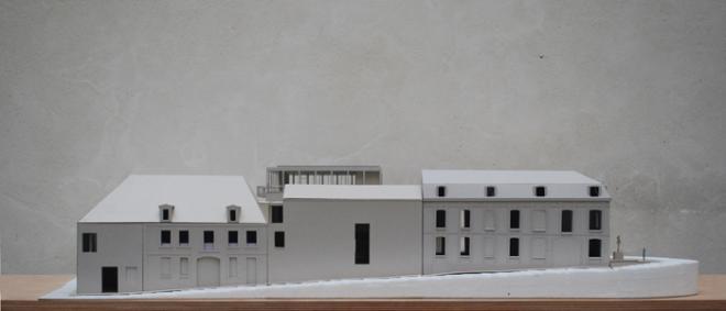 Maquette du musée, côté rue Saint-Epoing.